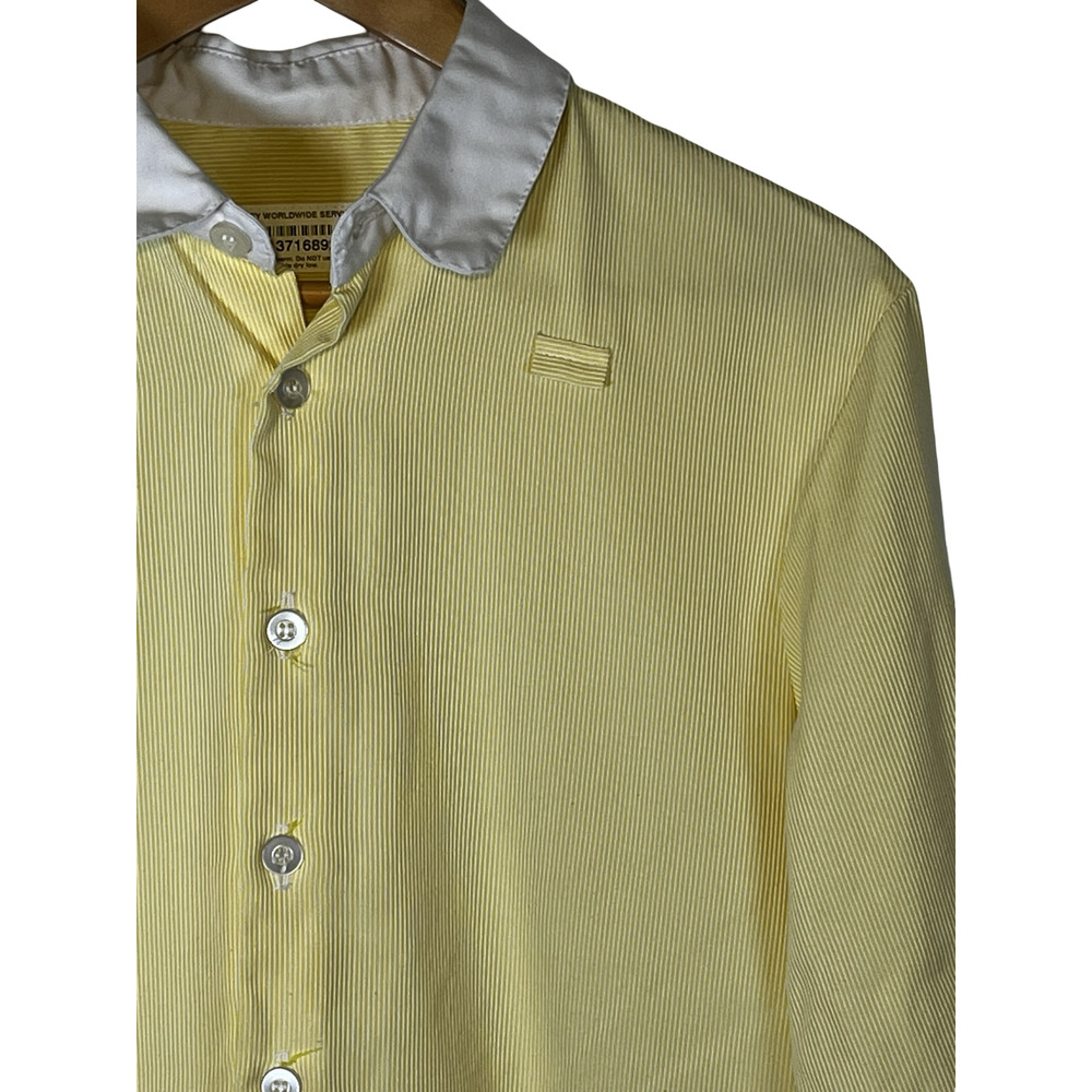 Disney Shirt Mens Small Yellow White Stripe Cast Member Costume Uniform - Picture 3 of 9